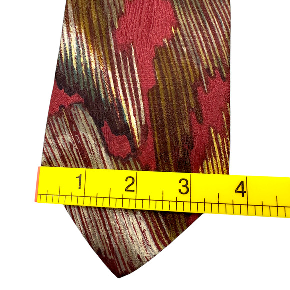 Mondo di Marco 100% Silk Dress Tie Made in Italy Bold Abstract Pattern 59" 3.75" - Picture 9 of 11